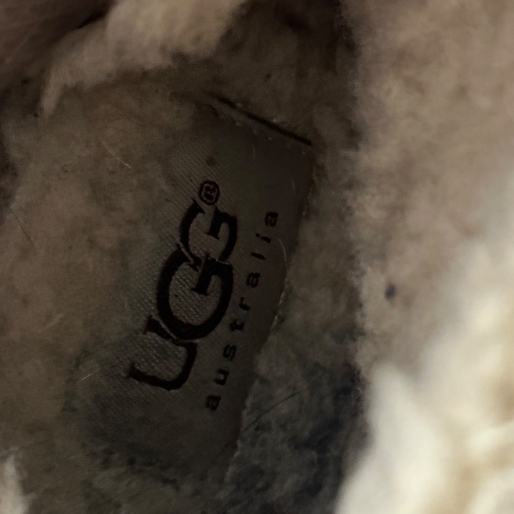 UGG Australia Jillian Tall Suede Brown Snow Boots Womens Size 7 Sherpa Round Toe - Picture 11 of 13